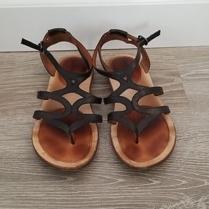 Gentle Souls Black Sandals